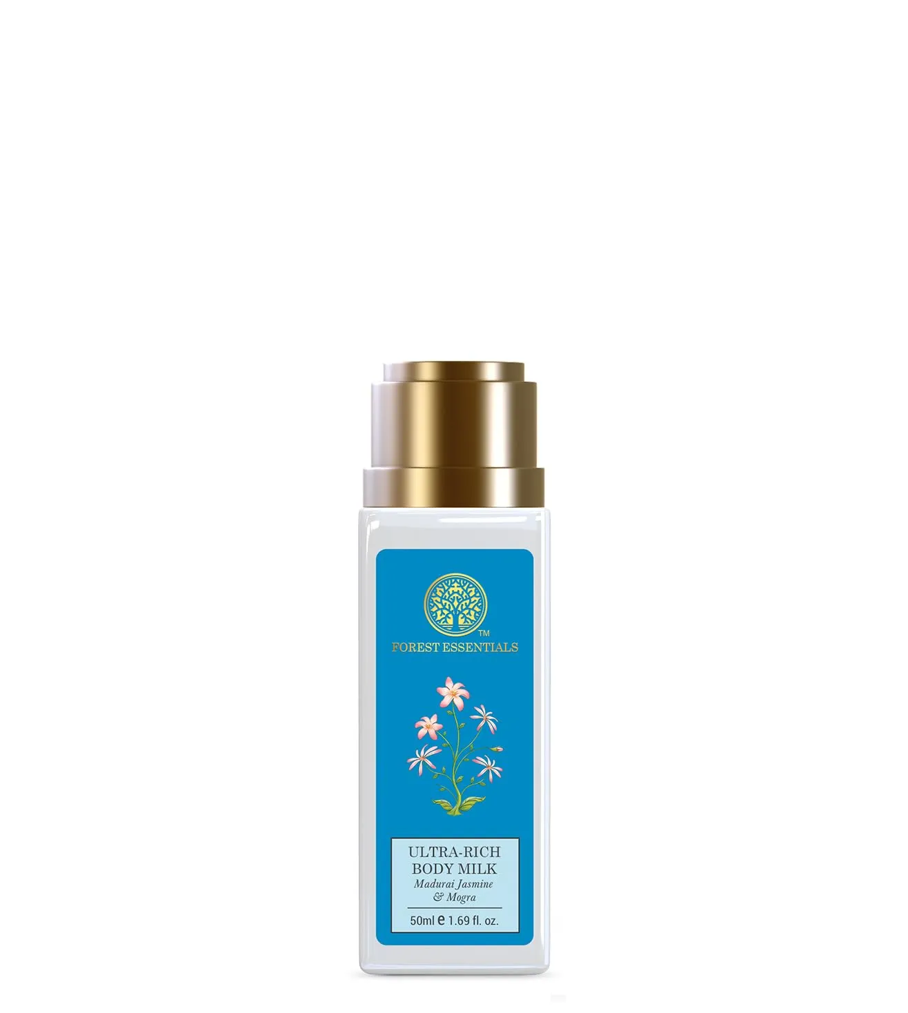 Forest Essentials Travel Size Ultra-Rich Body Milk Madurai Jasmine & Mogra 50ml (Body Lotion)