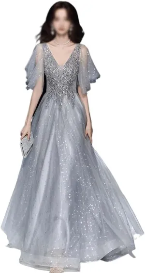 French Evening Dress Autumn Celebrity Banquet Temperament Long Slim Graduation Evening Dress