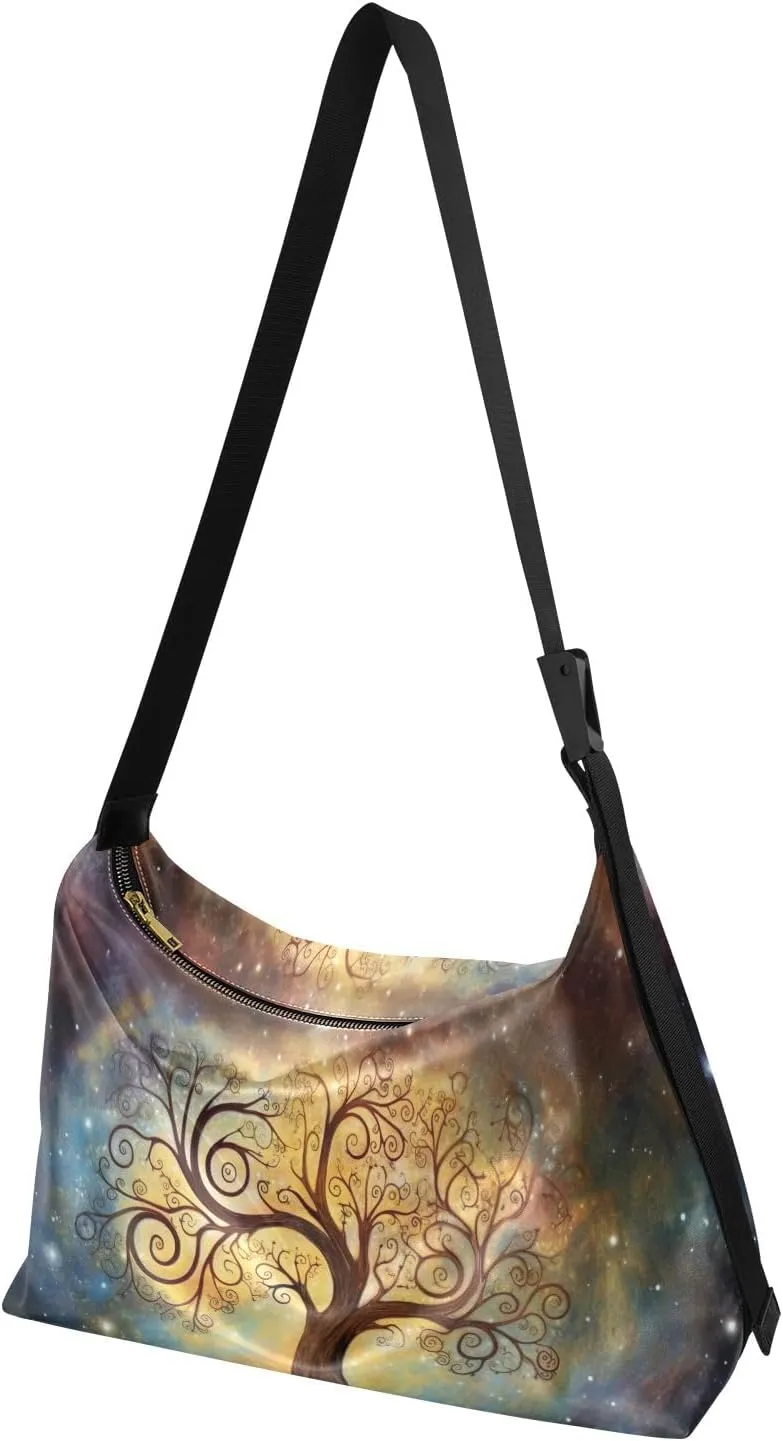 GAIGEO Fantasy Sea Of Clouds And Whale Shoulder Strap Bag, Men's Shoulder Bags, Leather Crossbody Bag