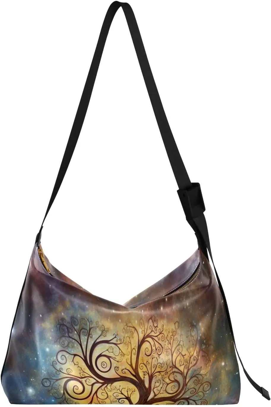 GAIGEO Fantasy Sea Of Clouds And Whale Shoulder Strap Bag, Men's Shoulder Bags, Leather Crossbody Bag
