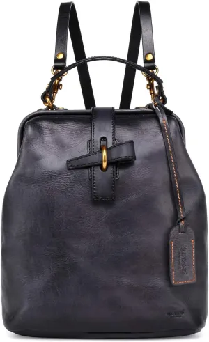 Genuine Leather Backpack Shoulder Bag Purse For Women Travel Backpack (Grey)
