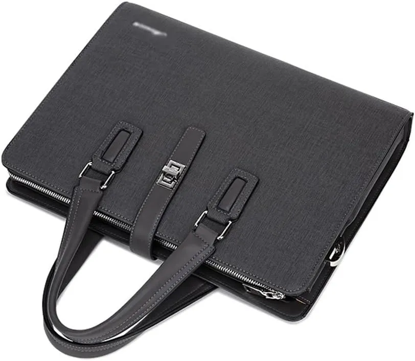 Genuine Leather Handbag Cross Section Business Briefcase Shoulder Crossbody Bag Fashion Computer Men's Bag