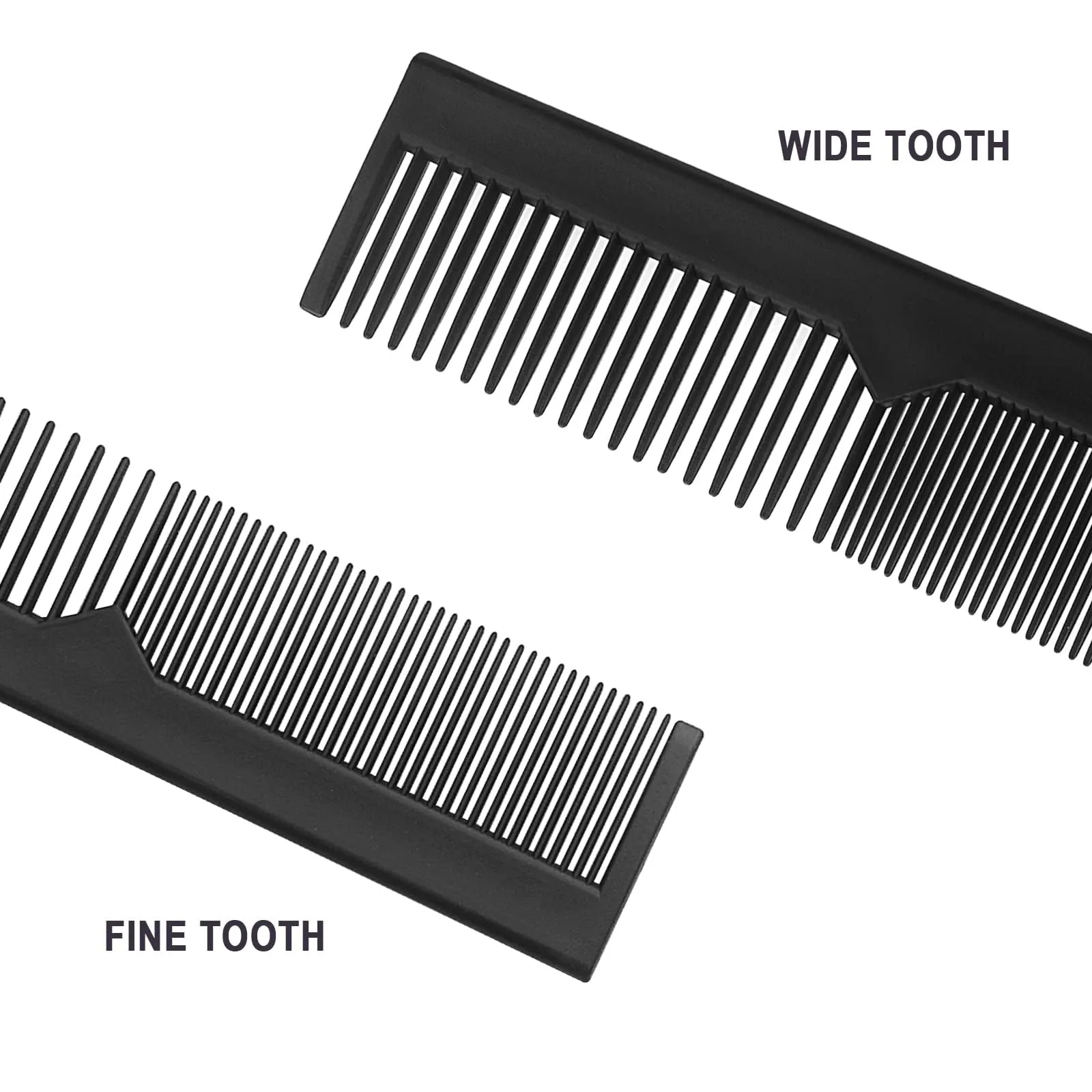 Gisdo 200 Pack Plastic Fine Tooth Combs, Individually Wrapped, Black, for Hair Grooming and Delousing
