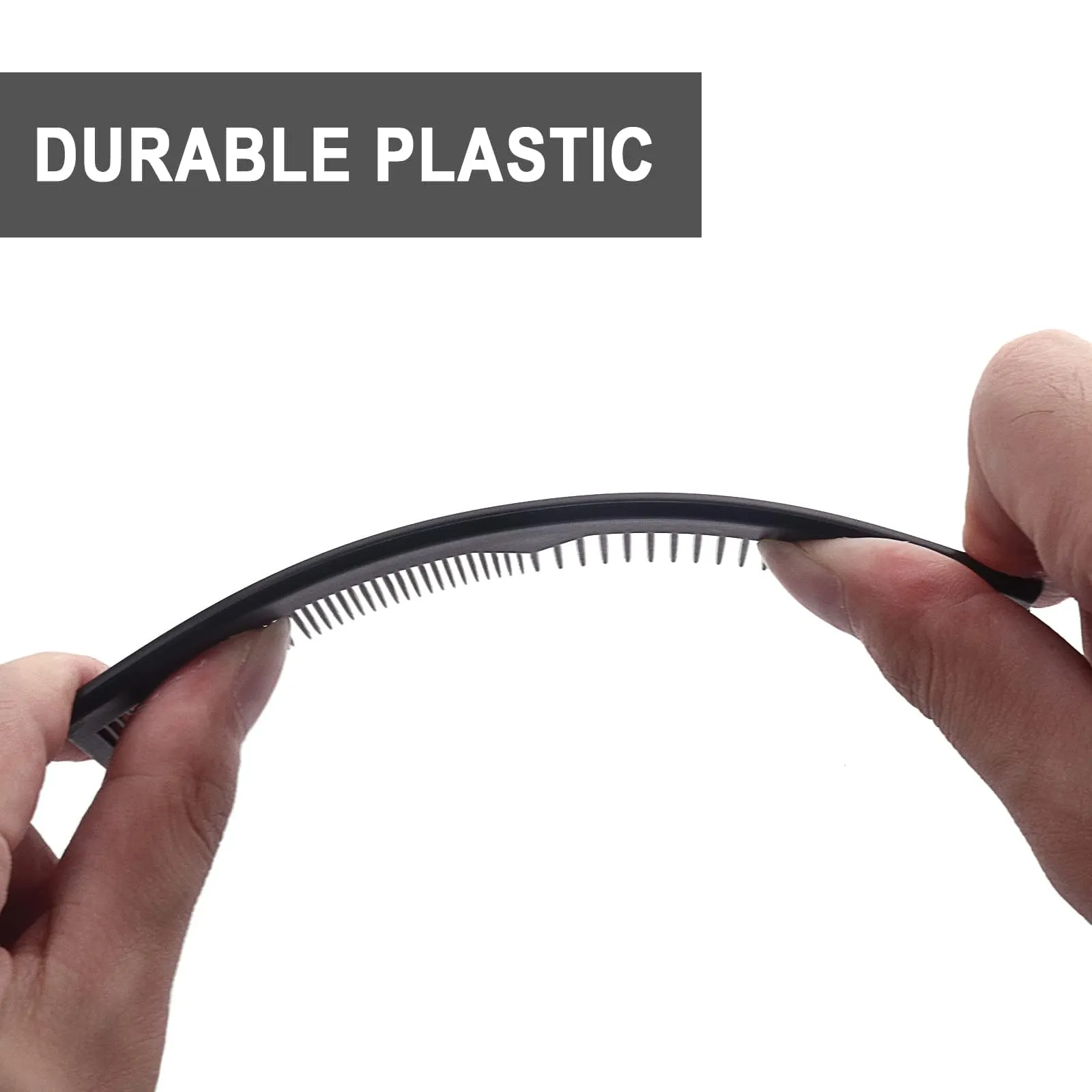 Gisdo 200 Pack Plastic Fine Tooth Combs, Individually Wrapped, Black, for Hair Grooming and Delousing