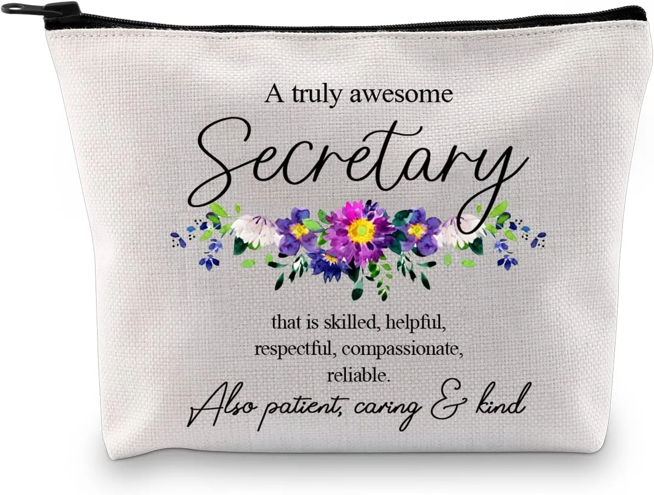 GJTIM Secretary Gift Secretary Appreciation Medical Secretary Gift Travel Accessories Toiletry Bag Makeup Bag (Truly Secretary Bag)