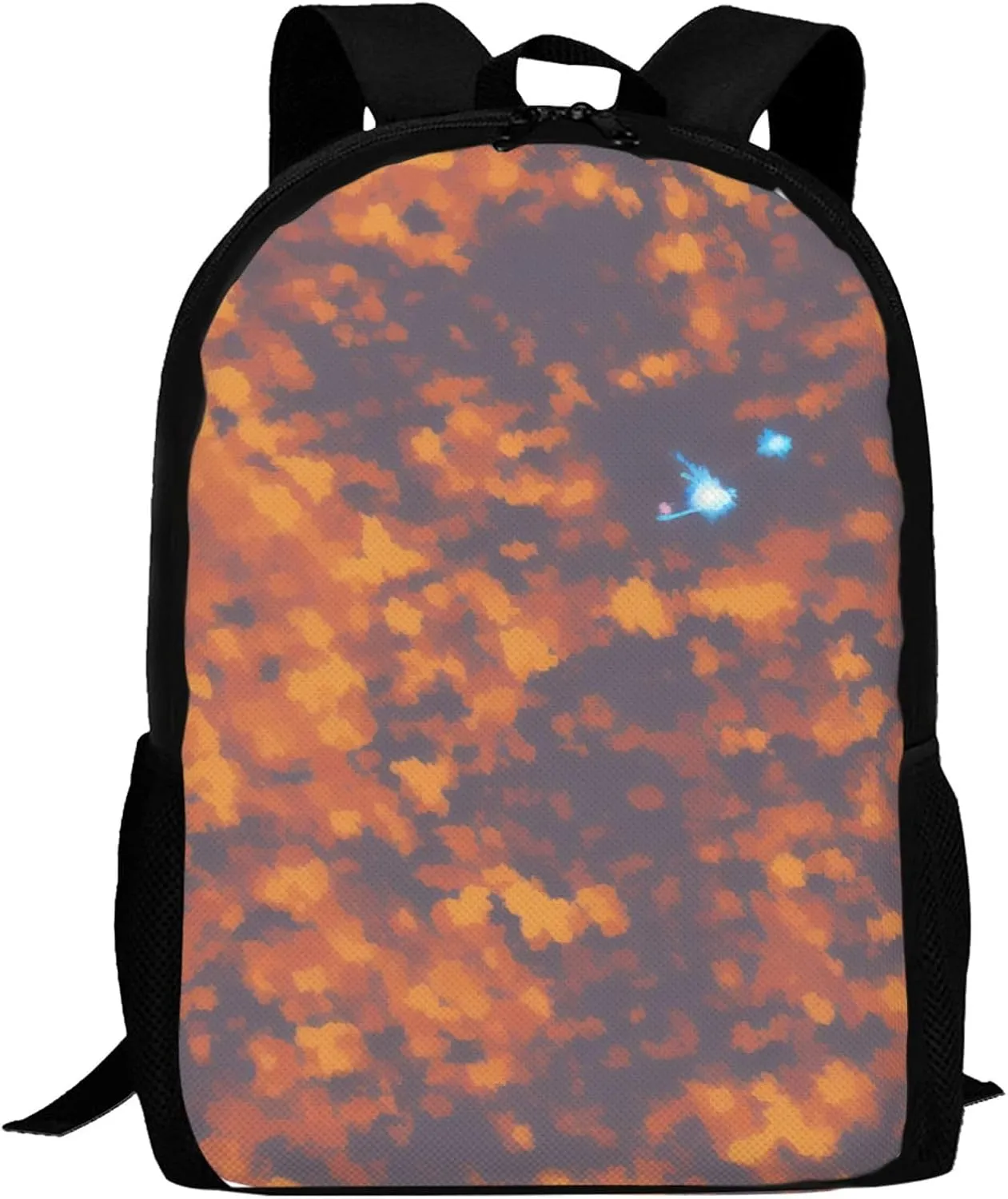 Gold Texture Printed Pattern Backpack Lightweight Simple Casual Backpack Shoulder Bags Large Capacity Laptop Backpack
