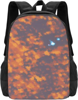 Gold Texture Printed Pattern Backpack Lightweight Simple Casual Backpack Shoulder Bags Large Capacity Laptop Backpack