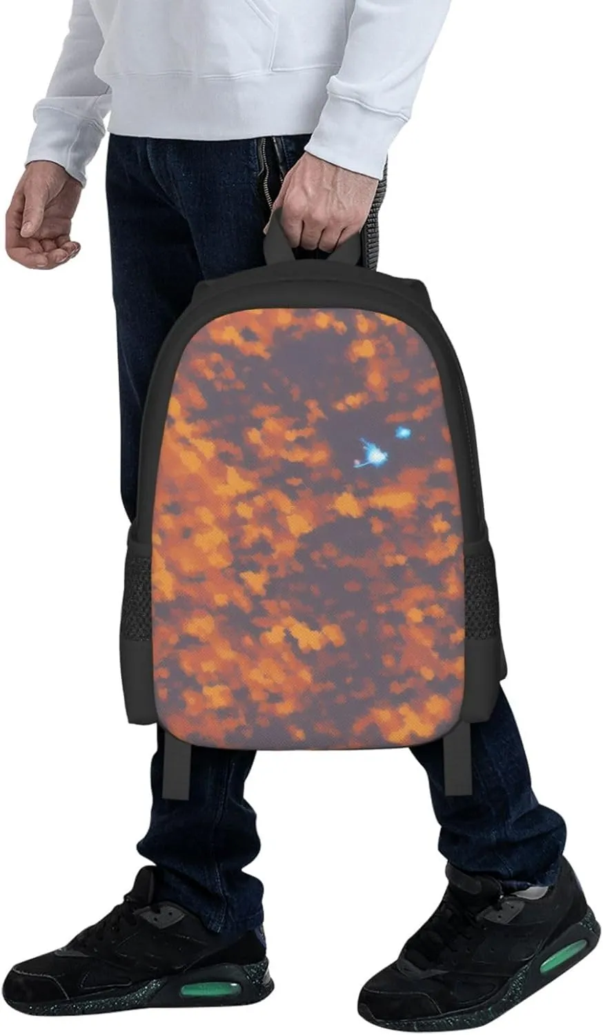 Gold Texture Printed Pattern Backpack Lightweight Simple Casual Backpack Shoulder Bags Large Capacity Laptop Backpack