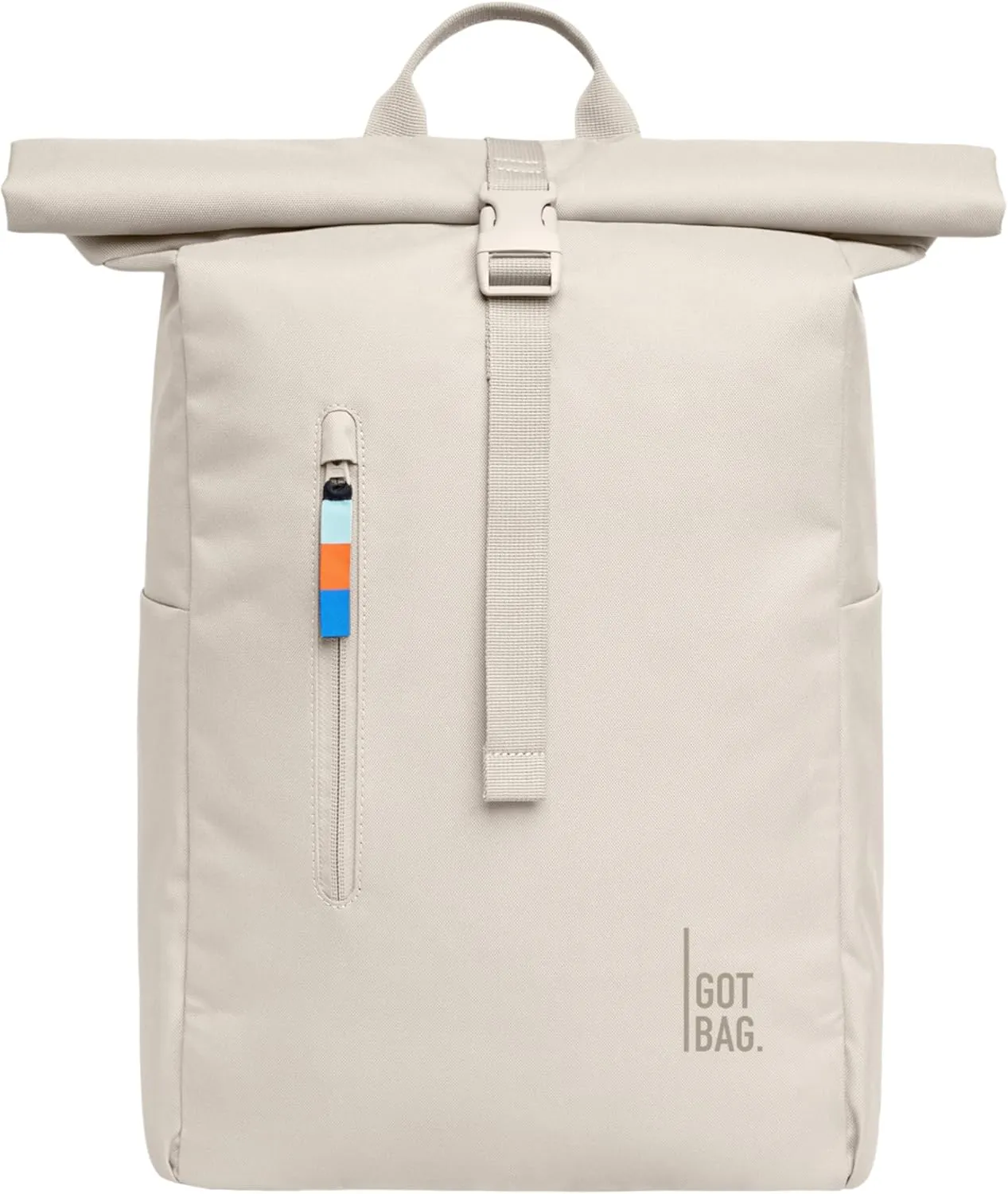 GOT BAG - ROLLTOP EASY Backpack, Backpack for Hiking & Travel with a 16” Laptop Sleeve, Eco-Conscious Bag Made of Recycled Ocean Impact Plastic™ (Softshell Color)