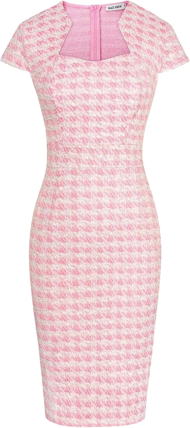 GRACE KARIN Dress Women Pencil Dress Cap Sleeve Pencil Dress