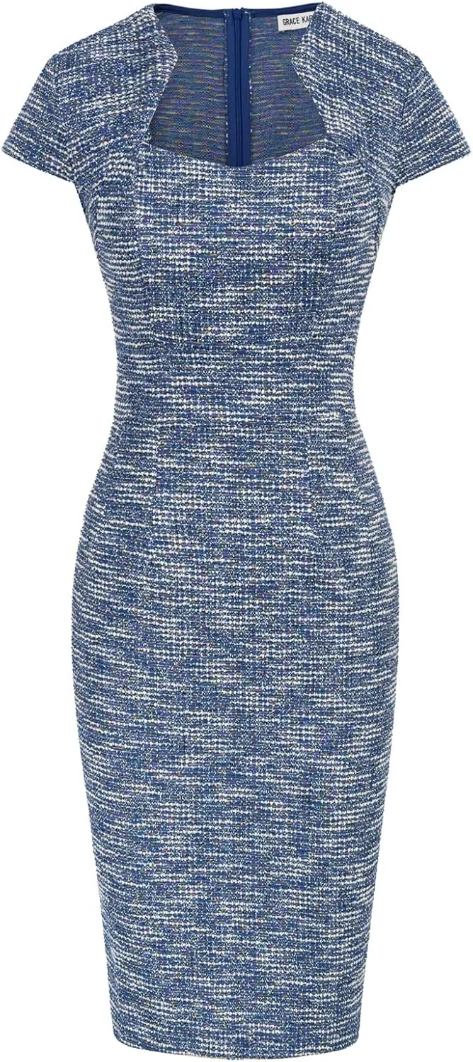 GRACE KARIN Dress Women Pencil Dress Cap Sleeve Pencil Dress