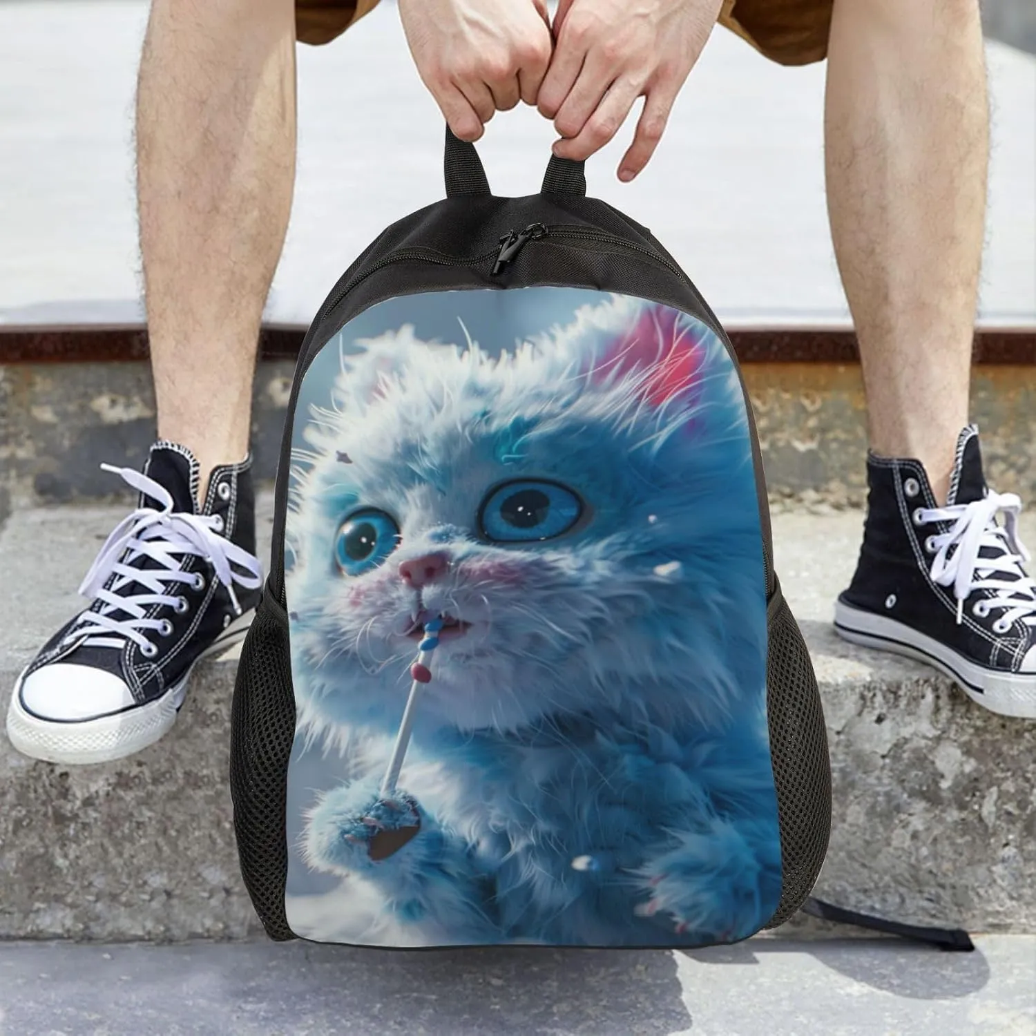 Greedy Cat Backpack Waterproof Anti Theft Durable Light Laptop Bag Backpacks For Women Men Travel Gym Backpack