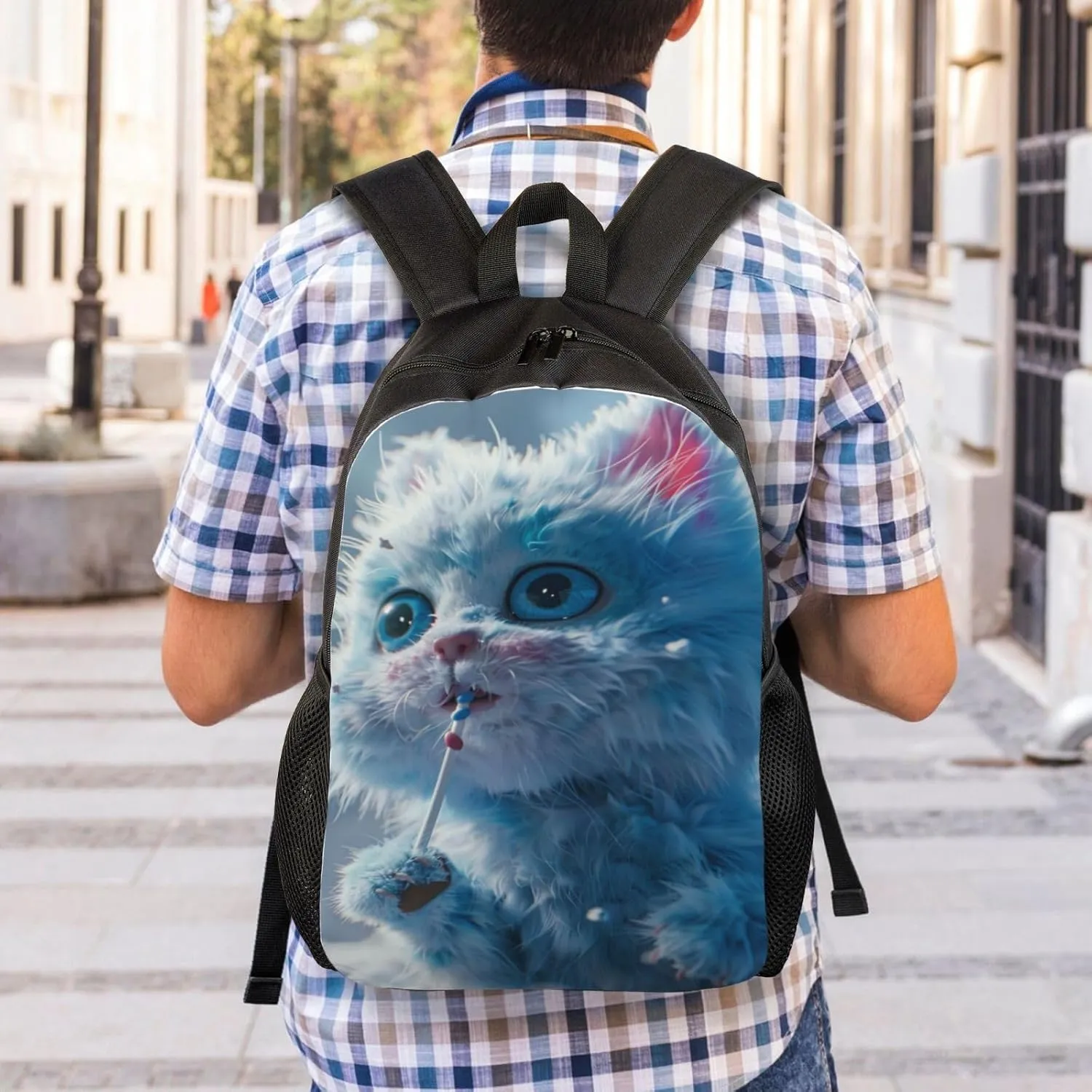 Greedy Cat Backpack Waterproof Anti Theft Durable Light Laptop Bag Backpacks For Women Men Travel Gym Backpack
