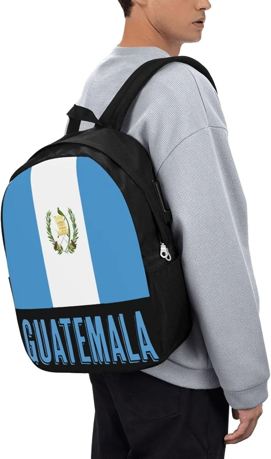 Guatemala Guatemalan Flag Laptop Backpacks Travel Backpack Casual Business Daypack Sport Rucksack Computer Bag Fits up to 17 Inch Notebook with USB Port