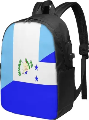 Guatemala Guatemalan Honduras Flag Laptop Backpacks Travel Backpack Casual Business Daypack Sport Rucksack Computer Bag Fits up to 17 Inch Notebook with USB Port