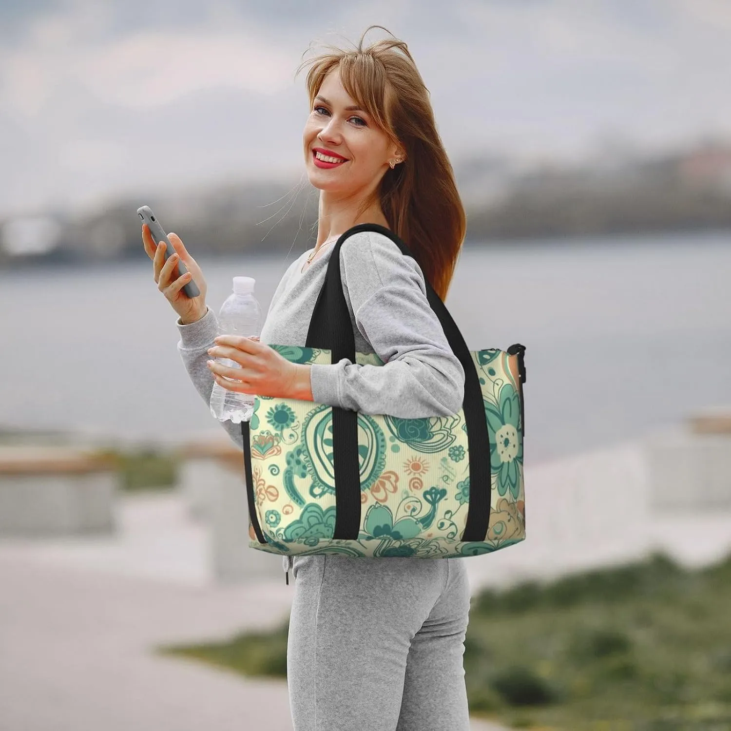 Gym Bag Lovely pattern Duffel Bag for Men Women Travel Overnight Bag with Shoe Compartment Workout Bags