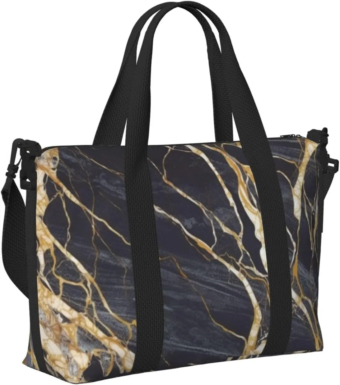 Gym Bag Marble Duffel Bag for Men Women Travel Overnight Bag with Shoe Compartment Workout Bags