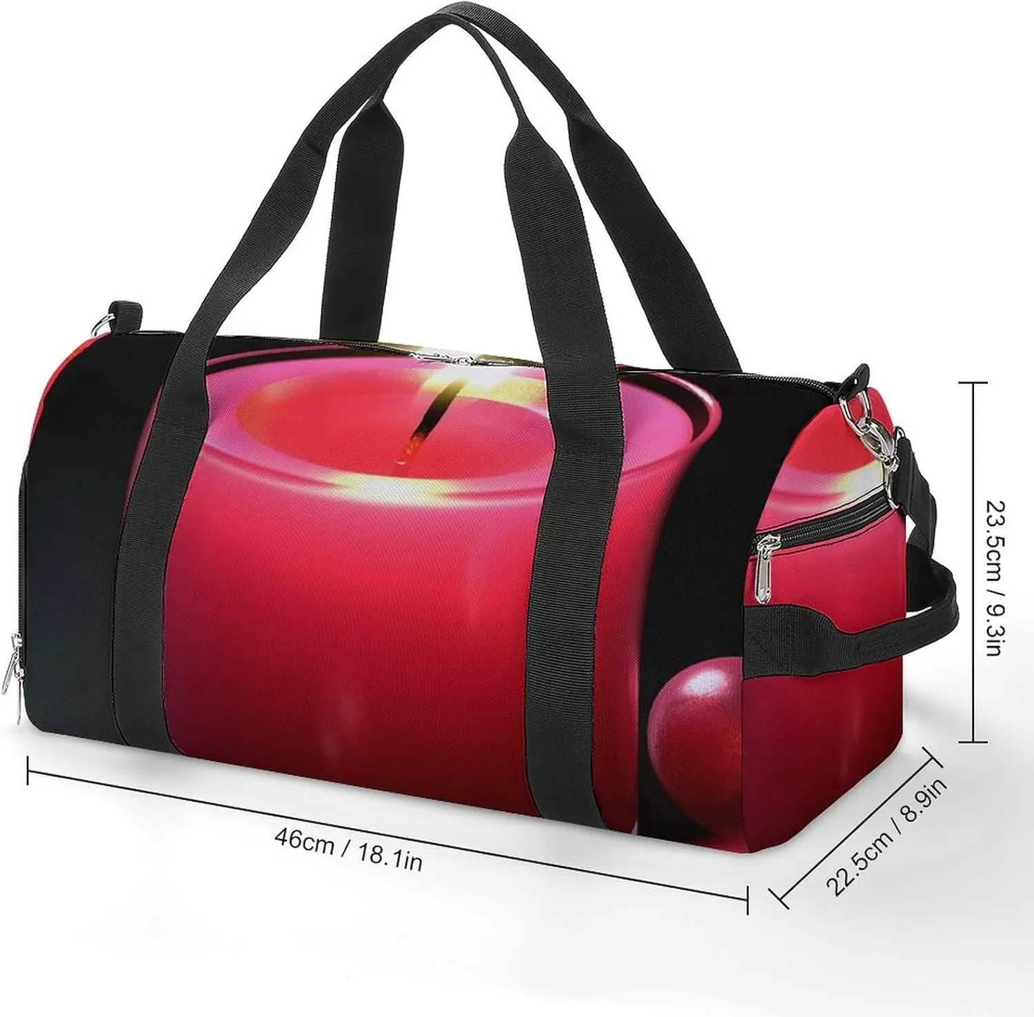 Gym Bag Red Candle Duffel Bag for Men Women Travel Overnight Bag with Shoe Compartment Workout Bags
