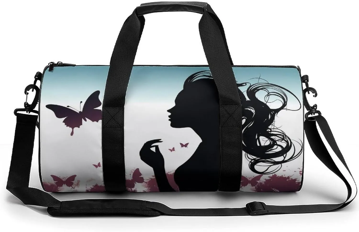 Gym Bags for Men Women Butterfly Woman Duffle Bag Travel Overnight Bag with Shoe Compartment Tote Bags