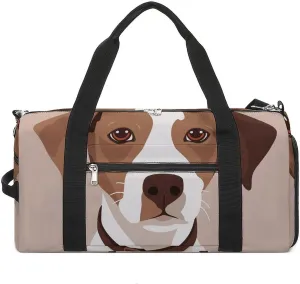 Gym Bags Small Animation Style Dog Duffel Bag Overnight Bag with Shoe Compartment Carryon Bag for Men Women