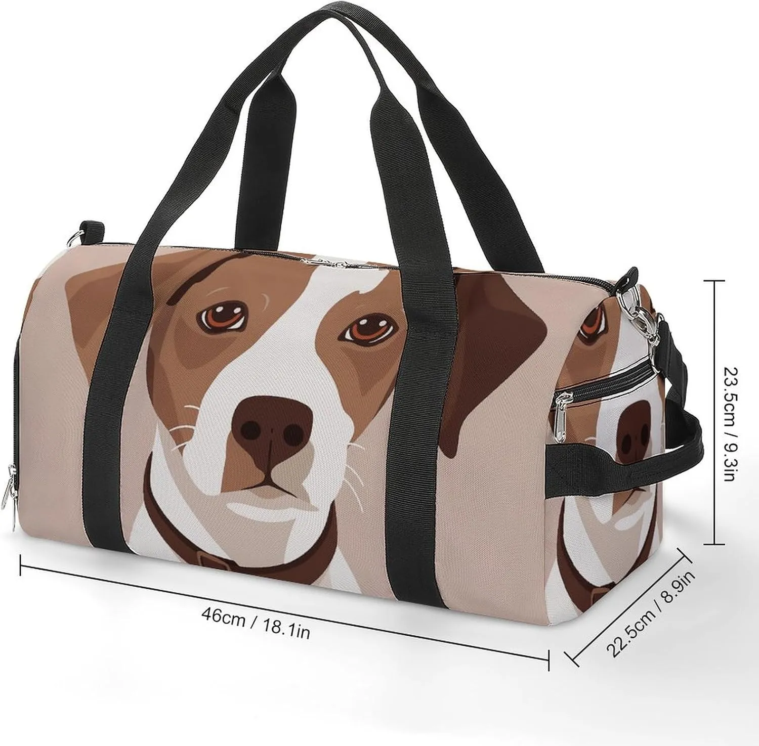 Gym Bags Small Animation Style Dog Duffel Bag Overnight Bag with Shoe Compartment Carryon Bag for Men Women