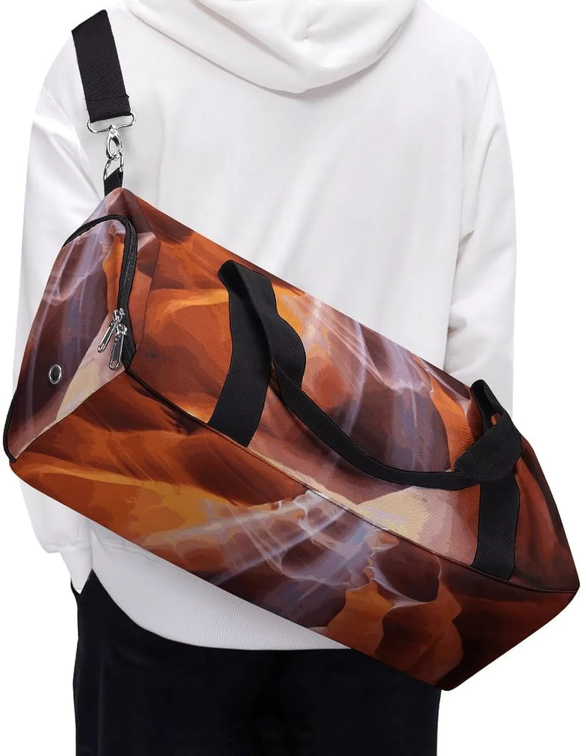 Gym Bags Small Antelope Canyon Duffel Bag Overnight Bag with Shoe Compartment Carryon Bag for Men Women