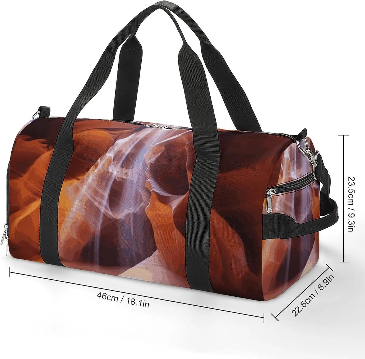 Gym Bags Small Antelope Canyon Duffel Bag Overnight Bag with Shoe Compartment Carryon Bag for Men Women