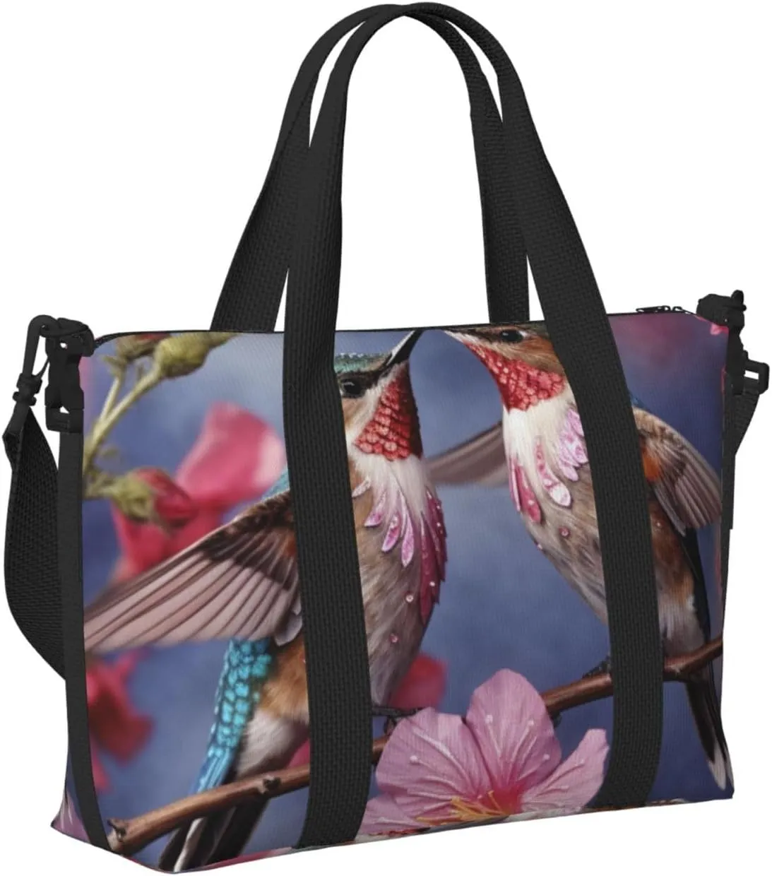Gym Bags Small Humming birds Duffel Bag Overnight Bag with Shoe Compartment Carryon Bag for Men Women