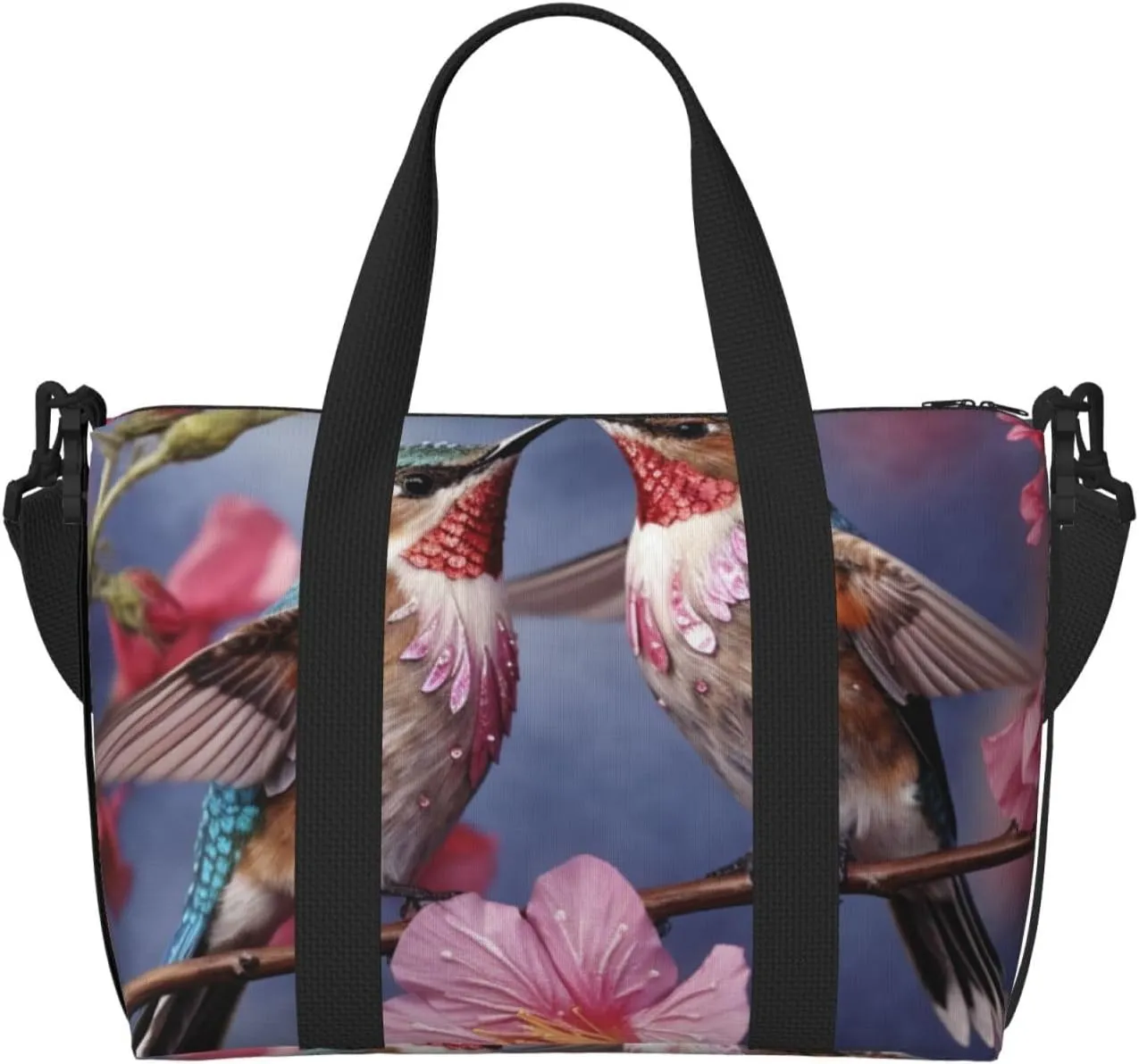 Gym Bags Small Humming birds Duffel Bag Overnight Bag with Shoe Compartment Carryon Bag for Men Women