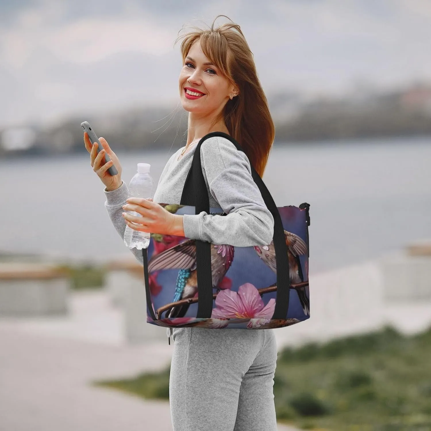 Gym Bags Small Humming birds Duffel Bag Overnight Bag with Shoe Compartment Carryon Bag for Men Women