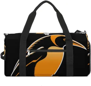 Gym Bags Small Penguin Illustration Duffel Bag Overnight Bag with Shoe Compartment Carryon Bag for Men Women