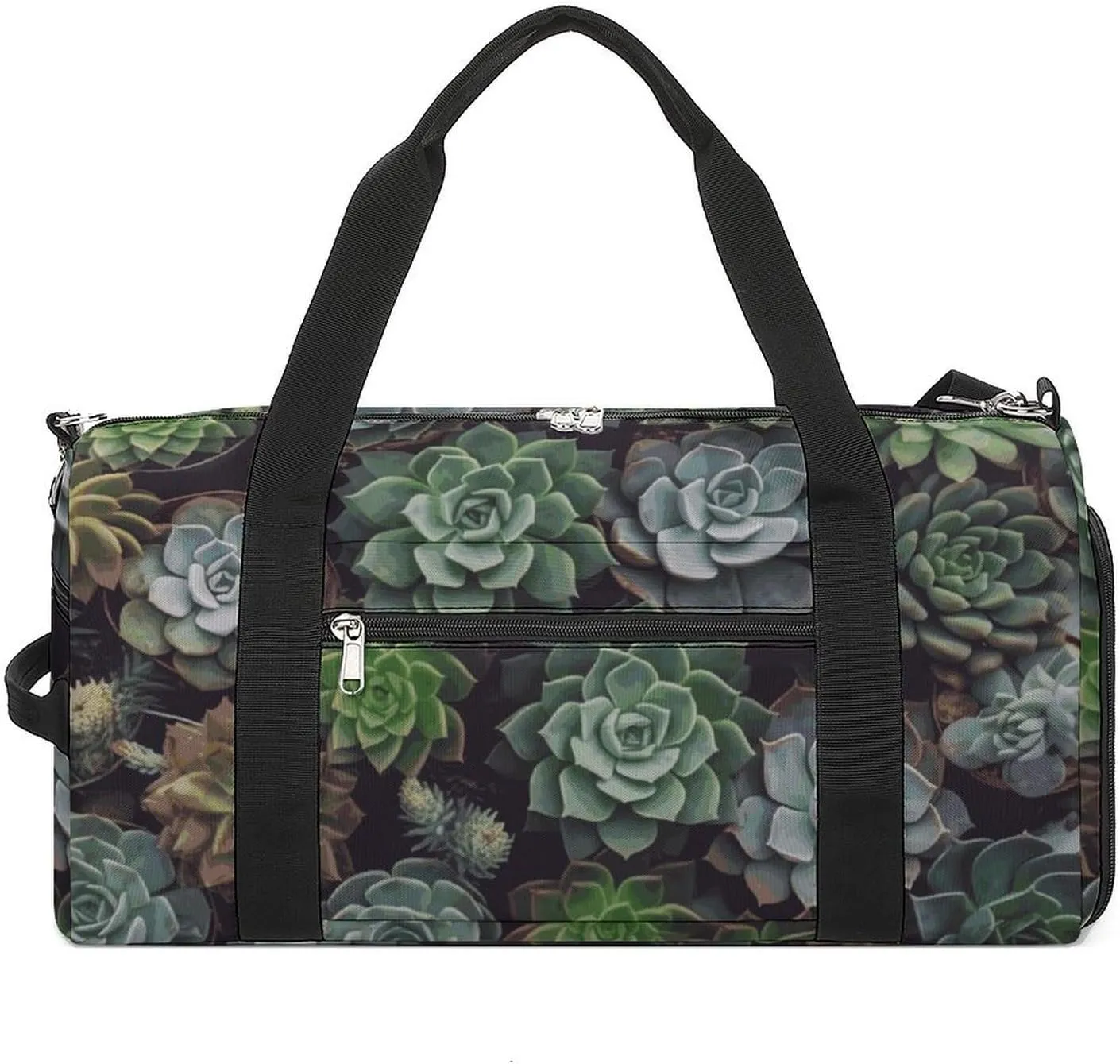 Gym Bags Small Succulent Plants Duffel Bag Overnight Bag with Shoe Compartment Carryon Bag for Men Women
