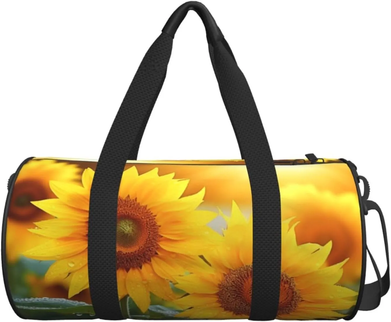 Gym Bags Small Sunflower flowers Duffel Bag Overnight Bag with Shoe Compartment Carryon Bag for Men Women