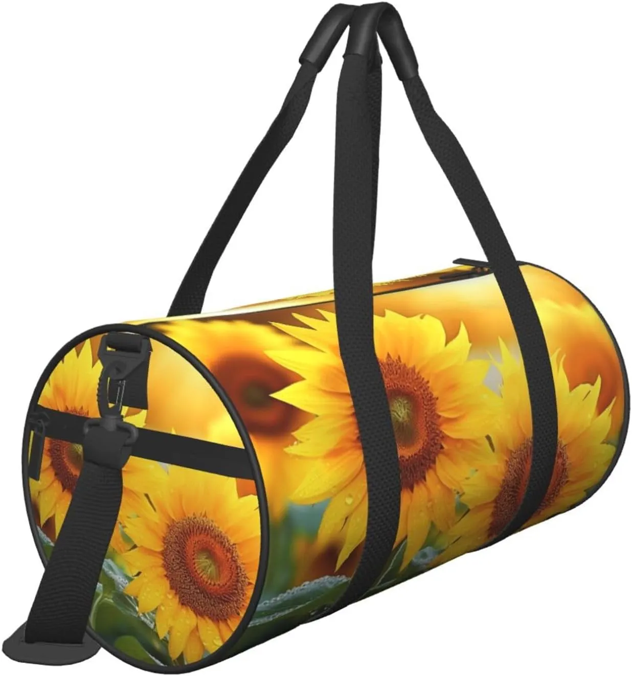 Gym Bags Small Sunflower flowers Duffel Bag Overnight Bag with Shoe Compartment Carryon Bag for Men Women
