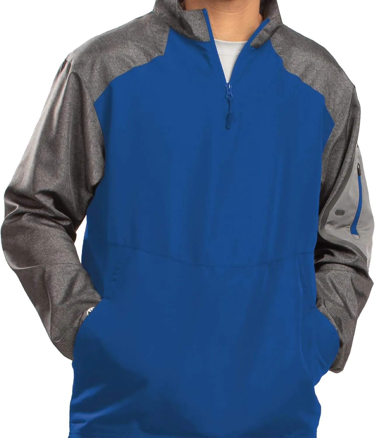 Holloway Raider Pullover Cage Jacket - Weather-Resistant, Ultra-Light, Quarter Zip, Sleeve Pocket - For Outdoors & Travel