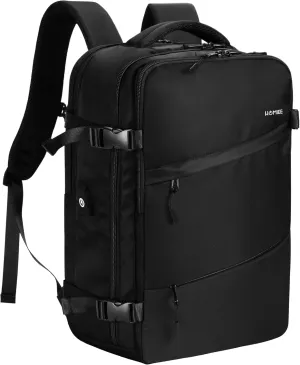 HOMIEE Travel Laptop Backpack for Men Women, Personal Item Carry On Bag, Dry Wet Separation, Weekender Business Hiking Camping Bag, Mochila de Viaje, Black