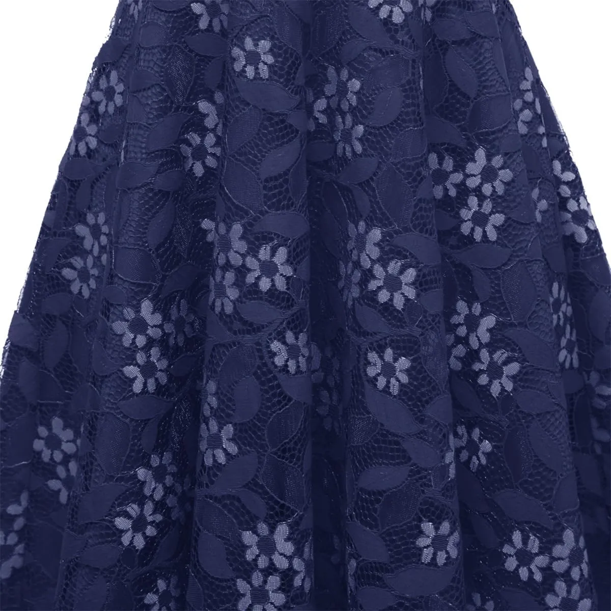 IWEMEK Women Spaghetti Strap Floral Lace Bridesmaid Cocktail Party Dress Cold Shoulder Ruffle Sleeve Wedding Guest Prom Dress