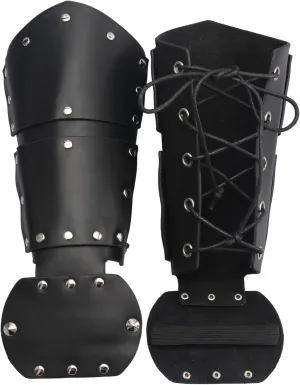 JAOYU Men Leather Bracers Arm Armor Cuff Gauntlet Wristband Medieval Bracers Viking Jewelry for Women Cosplay Costume