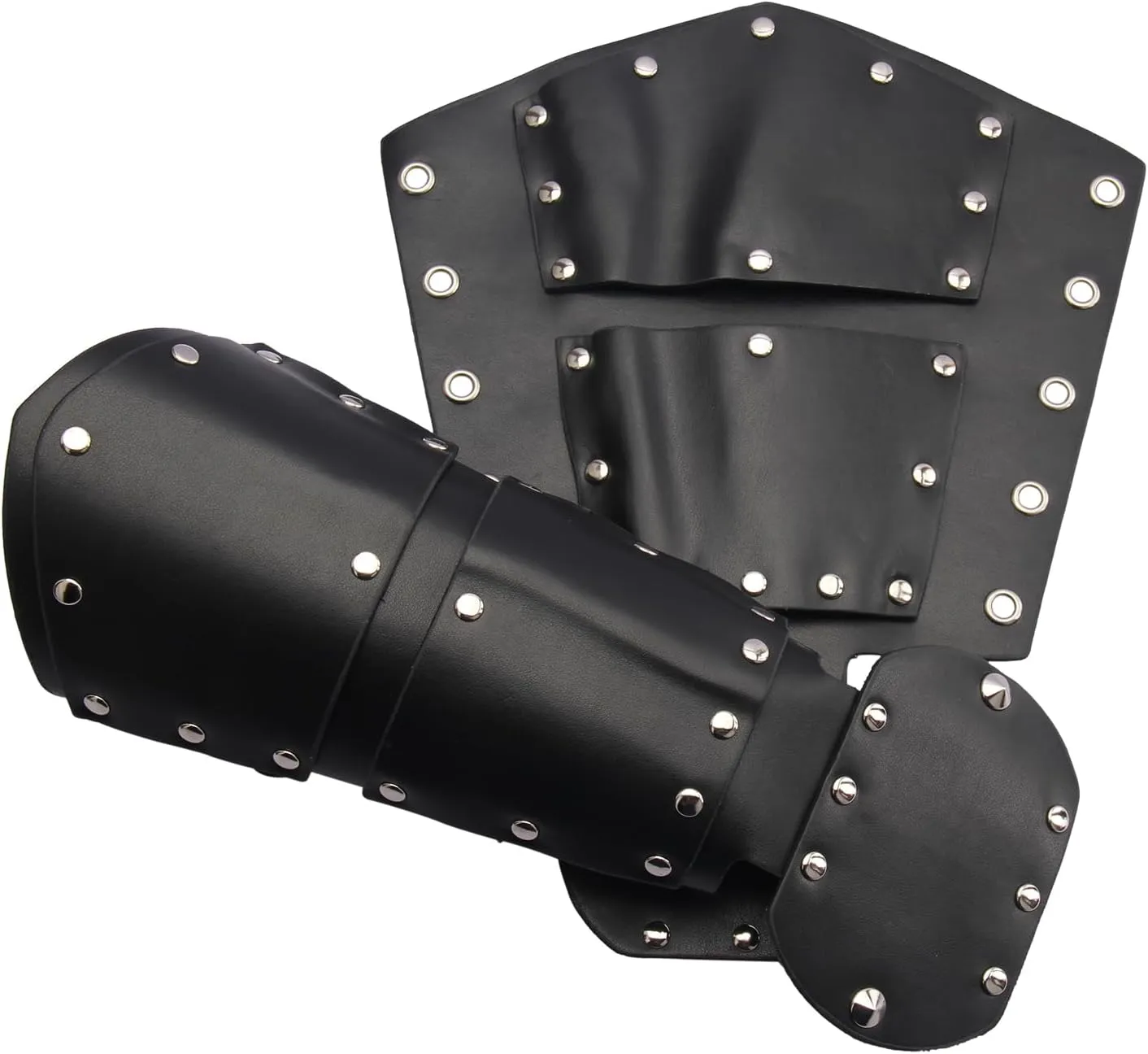 JAOYU Men Leather Bracers Arm Armor Cuff Gauntlet Wristband Medieval Bracers Viking Jewelry for Women Cosplay Costume