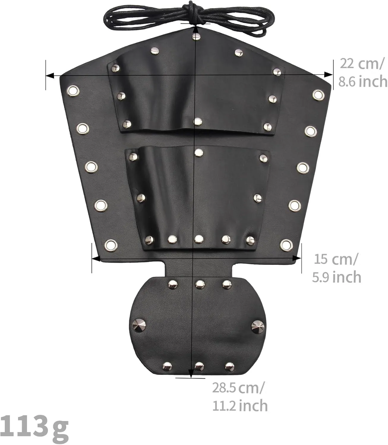 JAOYU Men Leather Bracers Arm Armor Cuff Gauntlet Wristband Medieval Bracers Viking Jewelry for Women Cosplay Costume