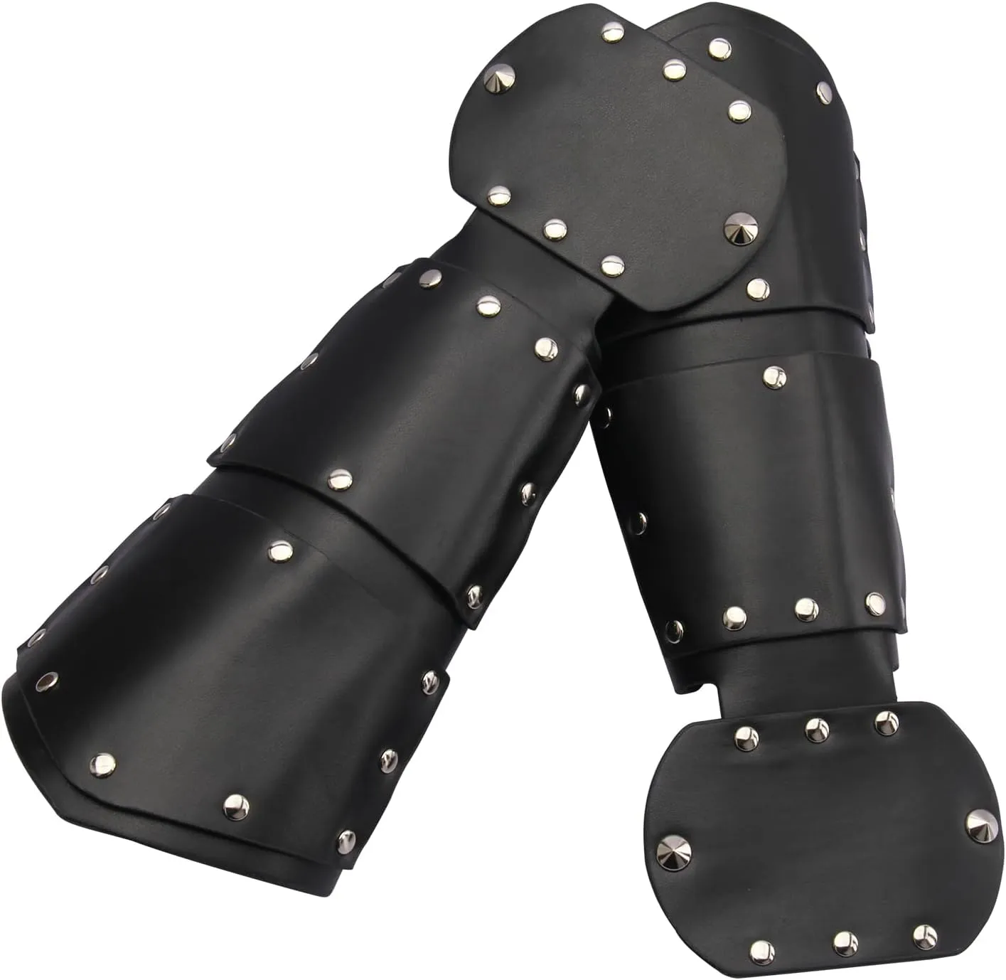 JAOYU Men Leather Bracers Arm Armor Cuff Gauntlet Wristband Medieval Bracers Viking Jewelry for Women Cosplay Costume