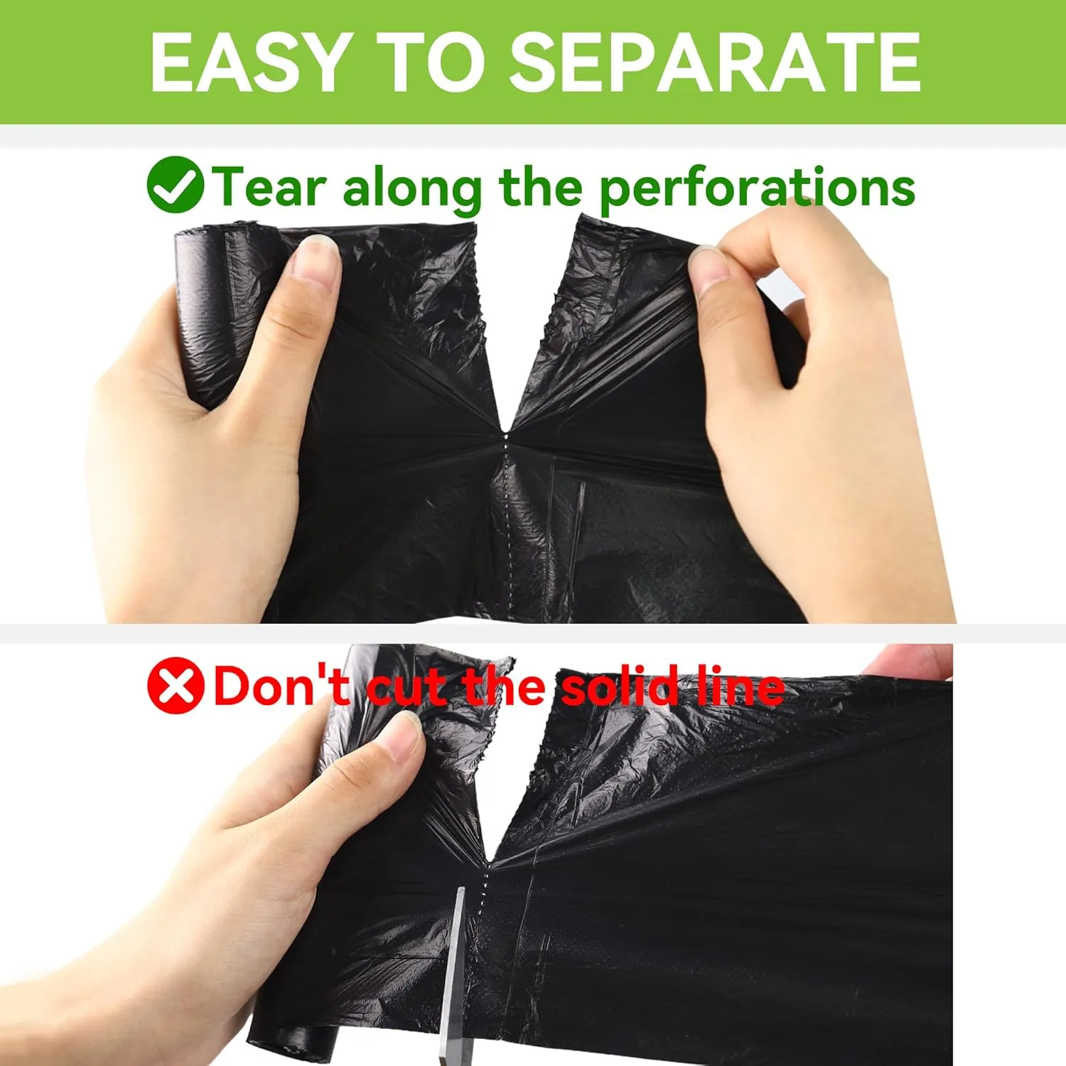 KAYLOWE Small Trash Bag Wholesale 4 Gallon Bathroom Trash Can Liners 1000 Count Mini Plastic Garbage Bags for Bathroom, Bedroom, Office, Kitchen,Black