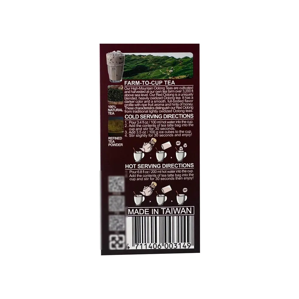 King Ping Best Tea Red Oolong Tea Latte - 5 Bags, 140g