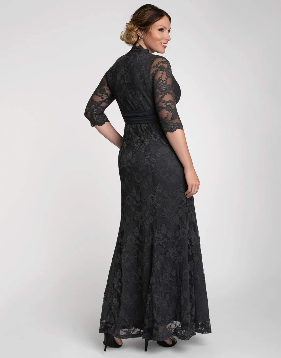 Kiyonna Women's Plus Size Screen Siren Lace Evening Gown