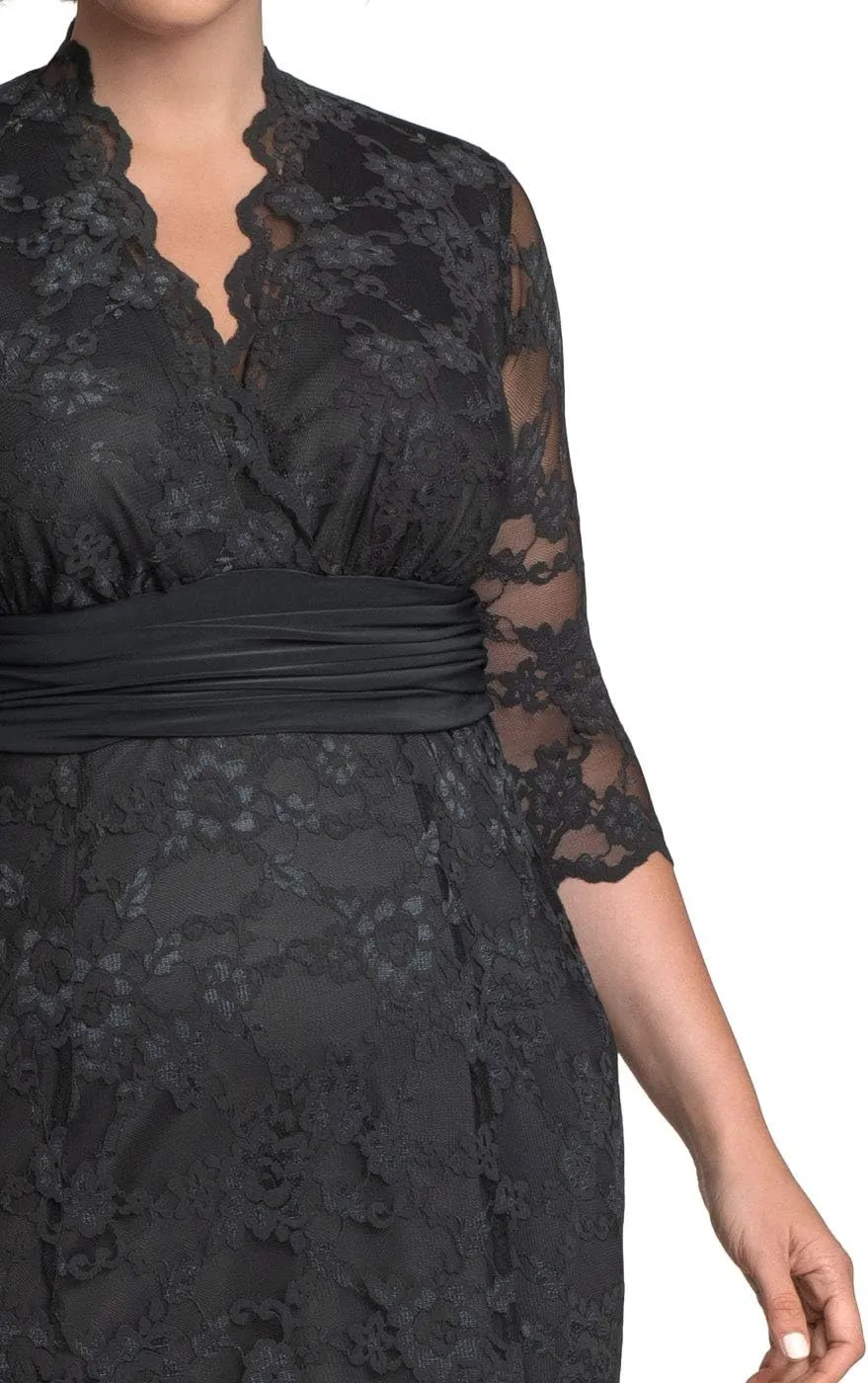 Kiyonna Women's Plus Size Screen Siren Lace Evening Gown