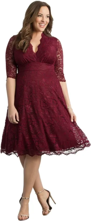 Kiyonna Women's Plus Size Special Occasion Mademoiselle Lace Cocktail Dress