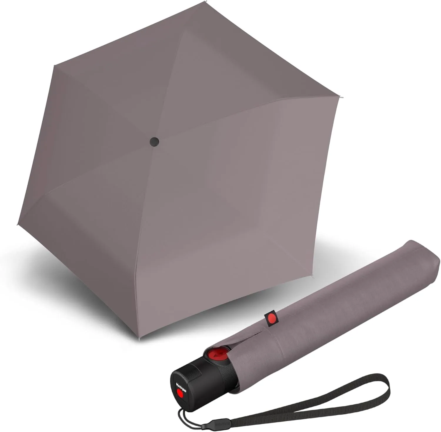 Knirps U.200 Ultra Light Duomatic Automatic Open Rain Umbrella - Compact Windproof Travel Umbrella for Adults - 97cm Diameter Retractable With Carrying Case