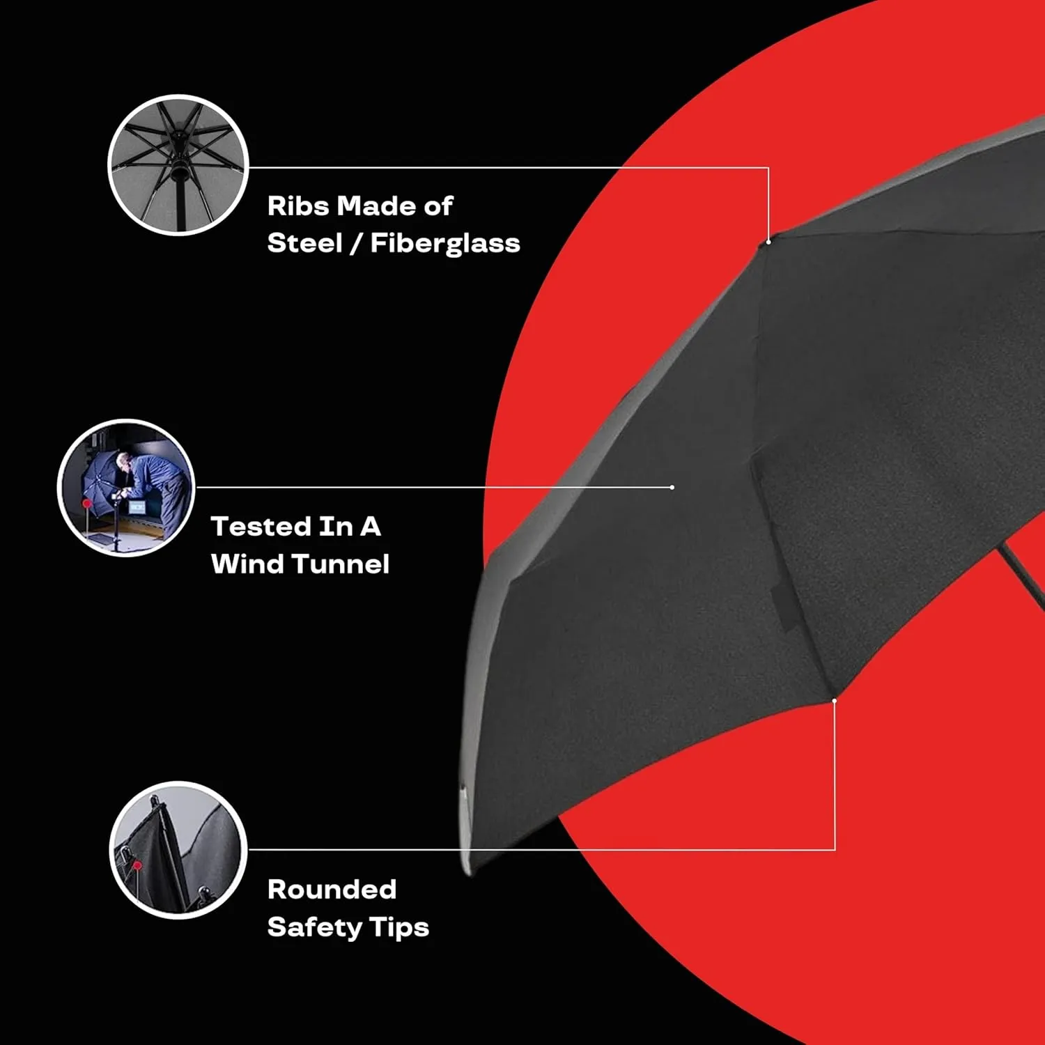 Knirps U.200 Ultra Light Duomatic Automatic Open Rain Umbrella - Compact Windproof Travel Umbrella for Adults - 97cm Diameter Retractable With Carrying Case