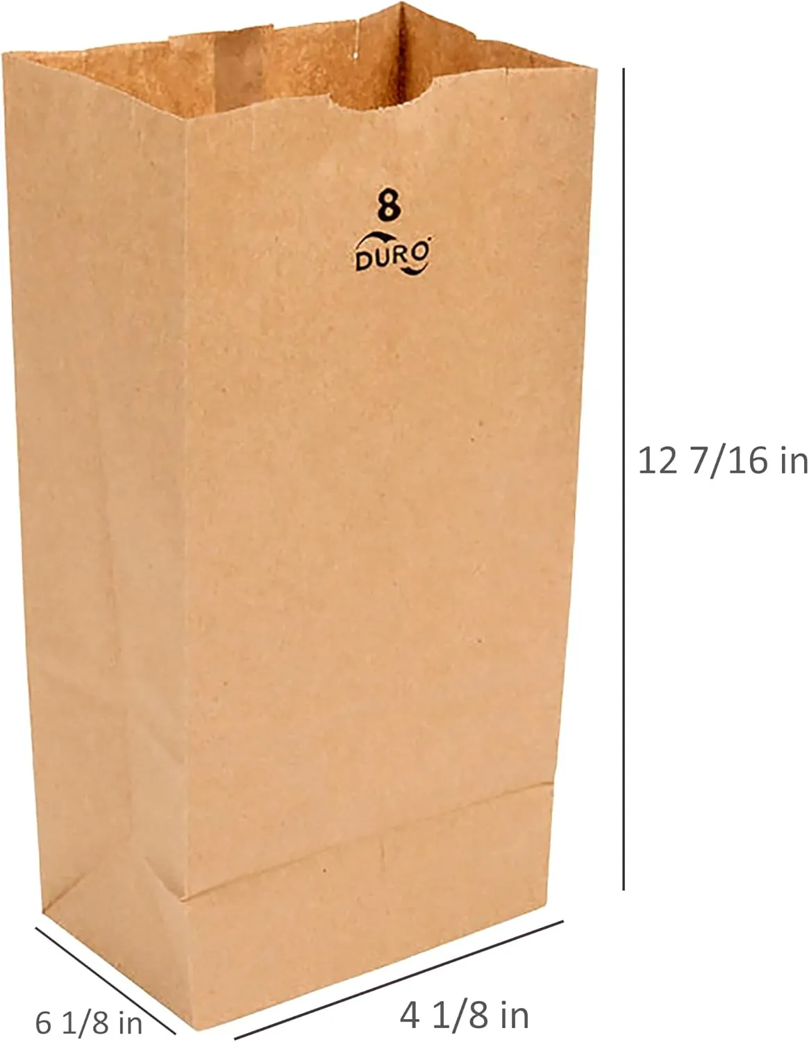 Kraft Paper Bags FSC - MADE IN USA (500ct, 8 lb)