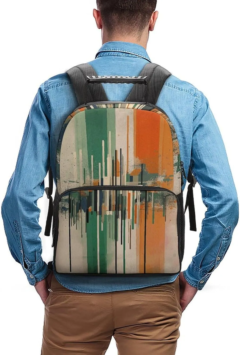 Laptop Backpack Complex Patterns Daypack Computer Bag Travel Laptop Bag Casual Nurse Bag for Women Men